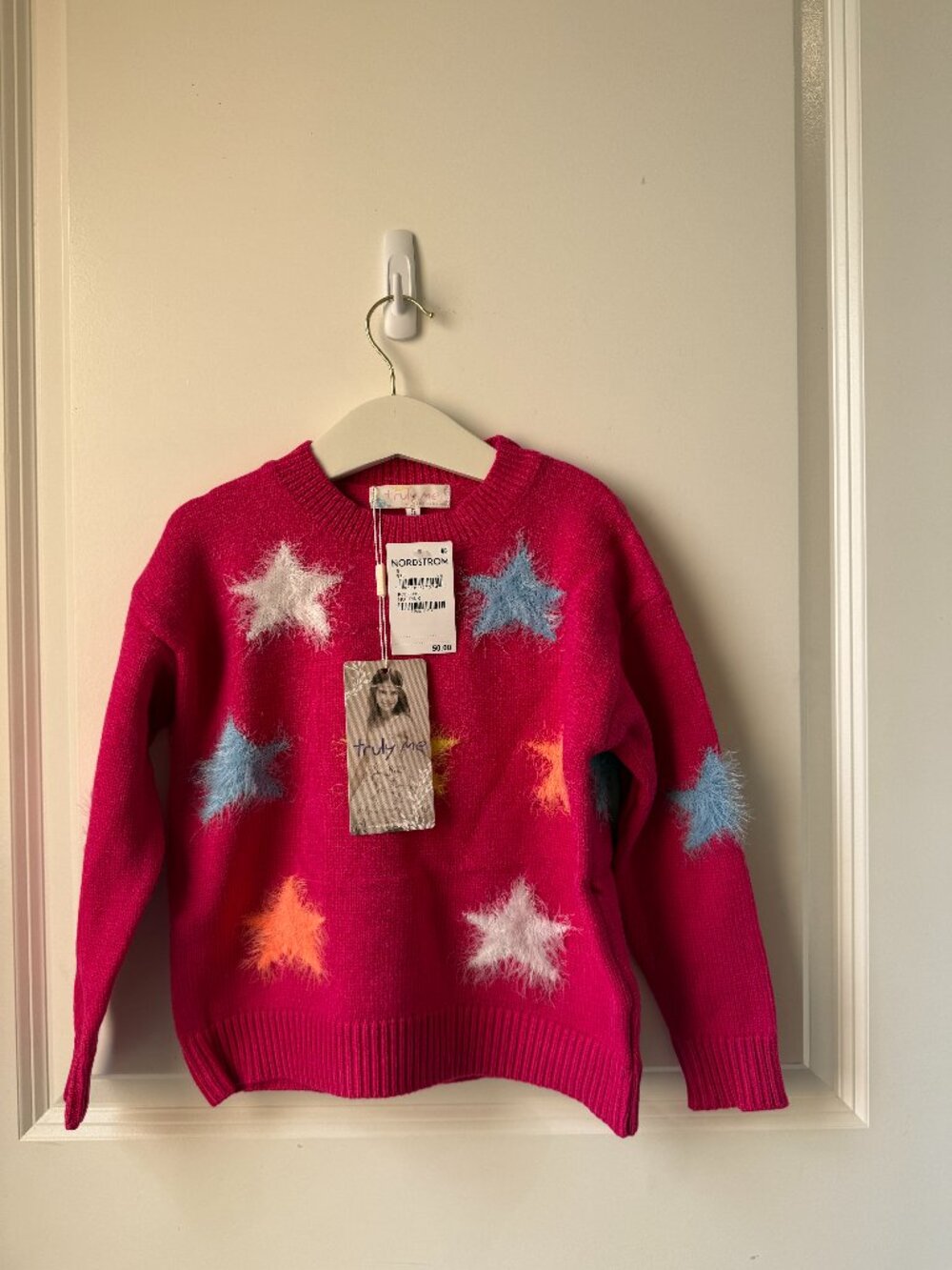 Truly Me Hot Pink Star Sweater (NWT) - Girls 5